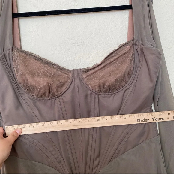 House of CB 'Safran' Mocha Corset Midi‎ Dress NWOT size XL - Picture 11 of 15